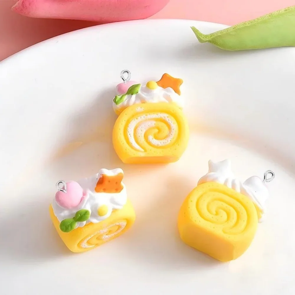 10PCS 21x19mm Roll Cake Series Flat Back Charms For Earrings Bracelet Hairpin DIY Jewelry Pendants Decoration Accessories ﻿ - view 2