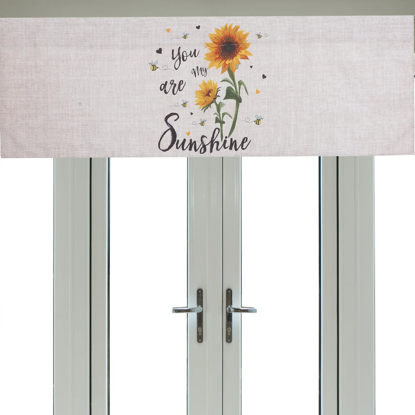 

Sunflower Kitchen 54x18in Valance Curtains For Kitchen Windows Sturdy Material Half Curtains Room Decor Privacy