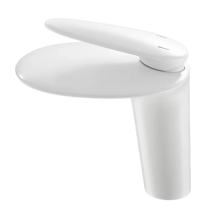 

White faucet toilet full copper cream wind bathroom hot and cold water household basin faucet MT2525