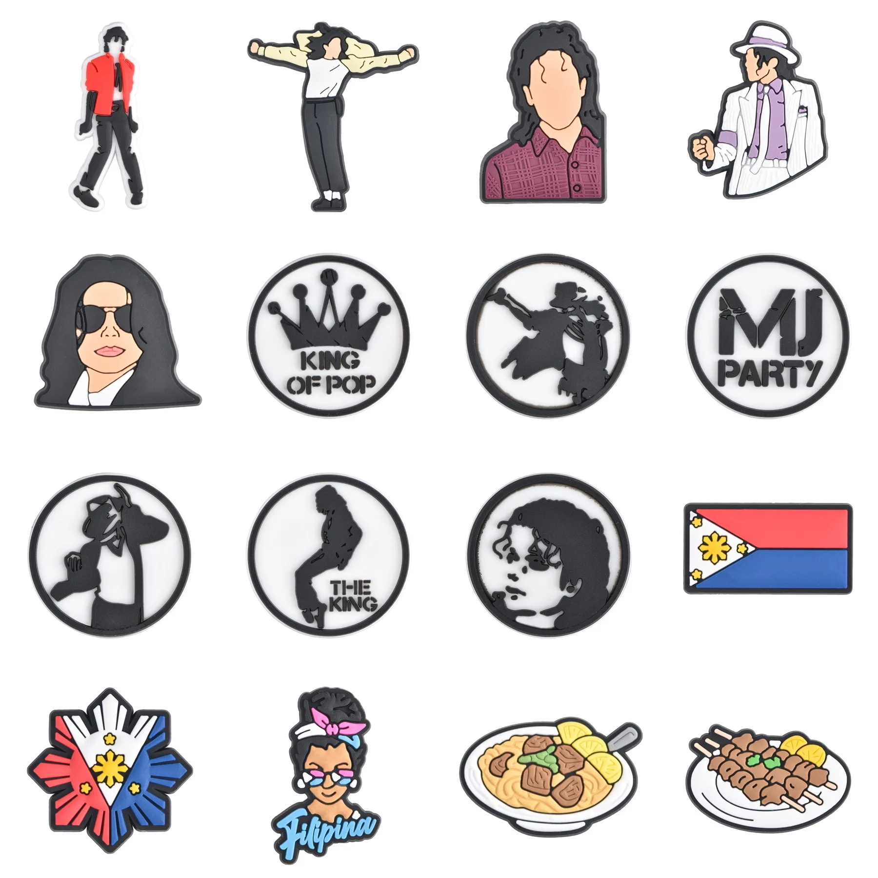 Pop Singer Shoe Charms Decoration for Adult Men Women Wristband Clog Accessories Party Favor