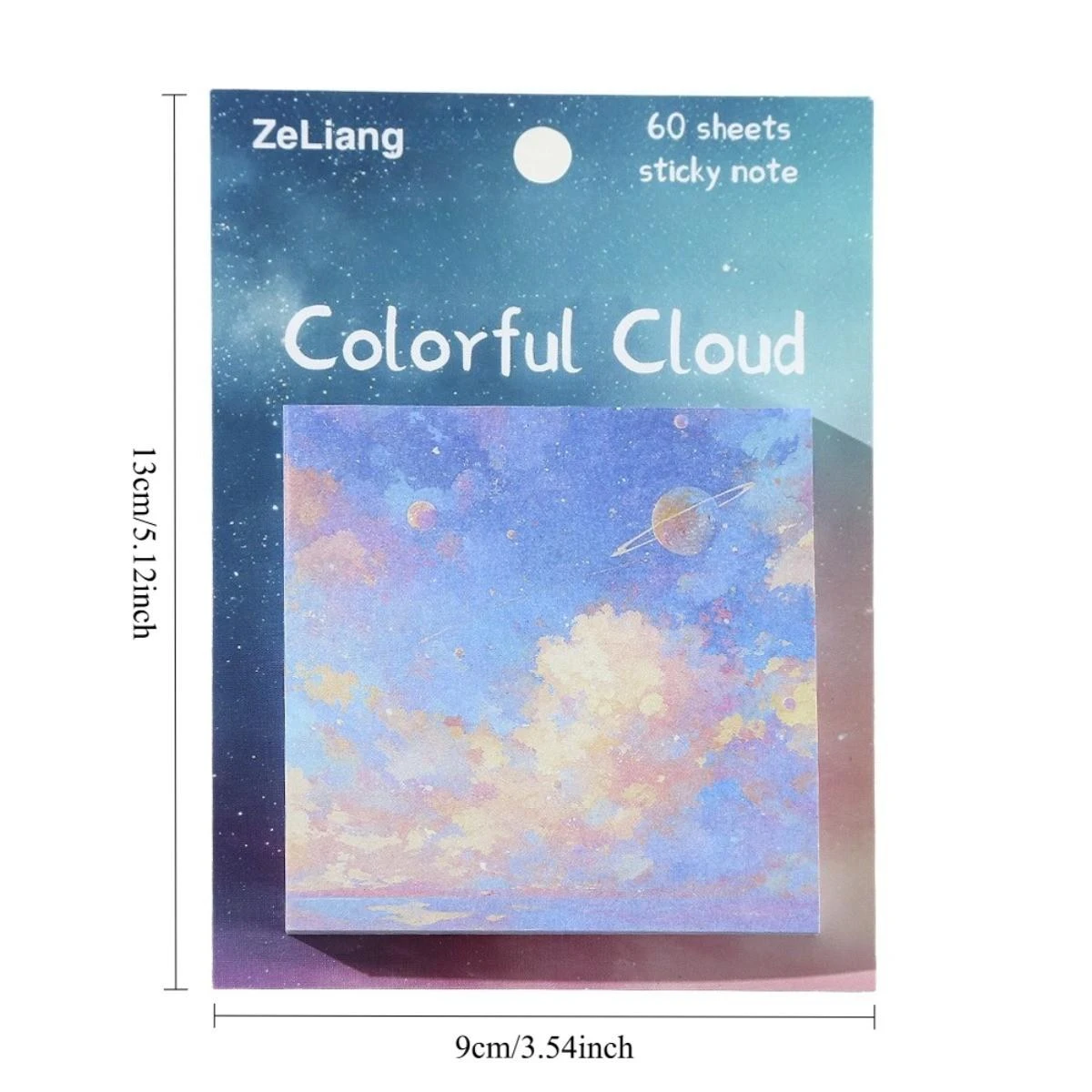 60pcs Cosmic Nebula Sticky Notes, Dreamy Cloud Patterns, Reusable Non-Slip Paper, Ideal for Note-Taking & Decorative Use