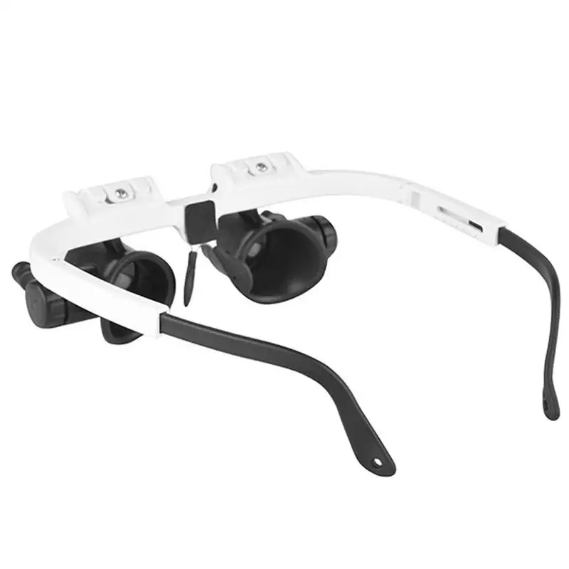 (.) Magnifying Glass 8X/15X/23X Jeweler Watchmaker With LED Light Telescopic Headband Magnifier Glasses Reading Loupes Eyewear