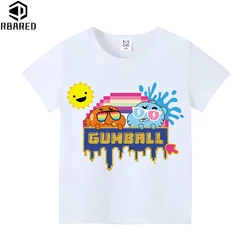 The Amazing World of Gumball 100% Cotton Children's -shir T Shirt Brands 2024 Kids Spring Clothes Baby Summer Clothes Tops Girls