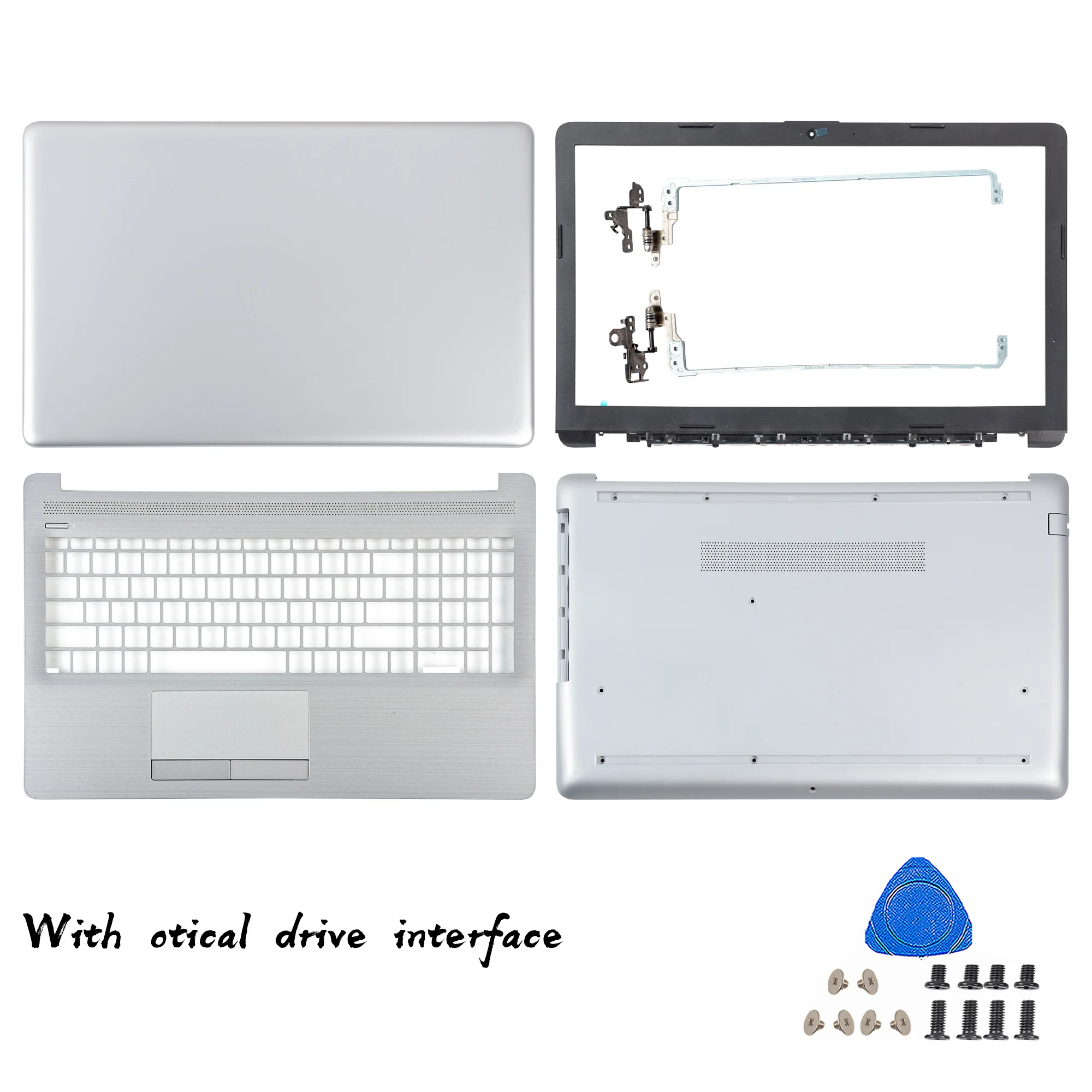 

Запчасти для ноутбука HP 250 G7 15-DA 15-DB 15-DX 255 g7 TPN-C135/C136, верхняя крышка L20434, рамка, упор для рук, нижняя часть с портом оптического привода