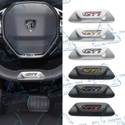 Car Styling Metal GT Logo Emblem Steering Wheel Sticker Badge Interior Decor For Peugeot 508 5008 4008 3008 208 2008 308 PHEV
