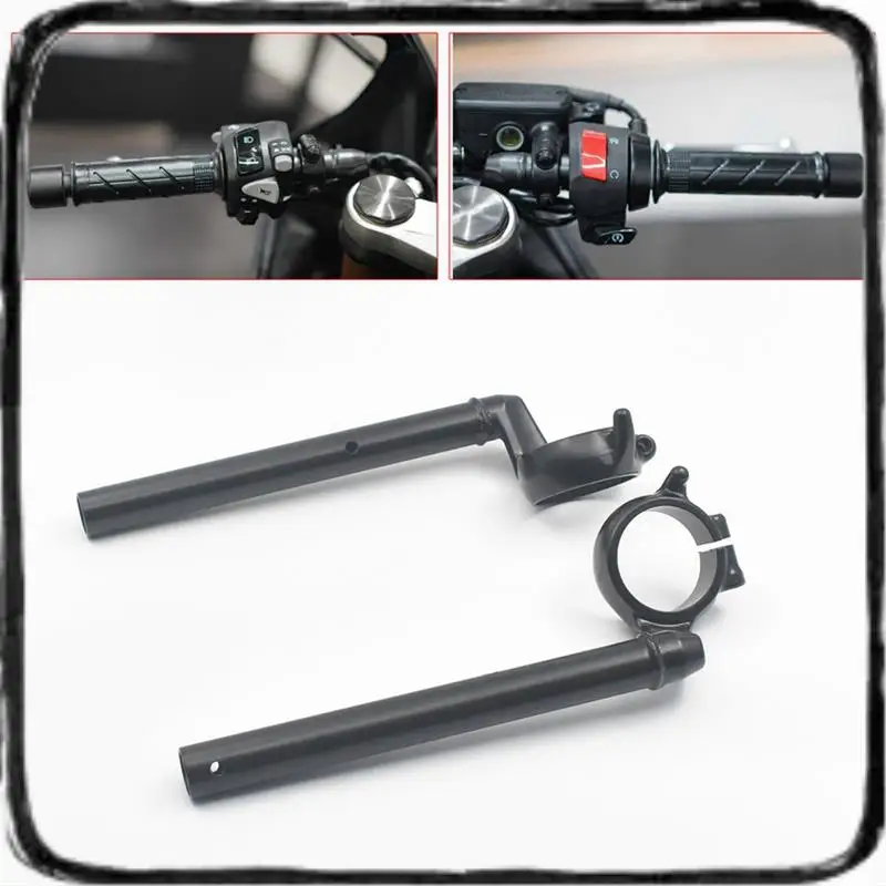 

NEW-Motorcycle Black Handle Bar Clip-On Fork Tube Handlebars For Honda CBR650R CBR 650R 2019-2023
