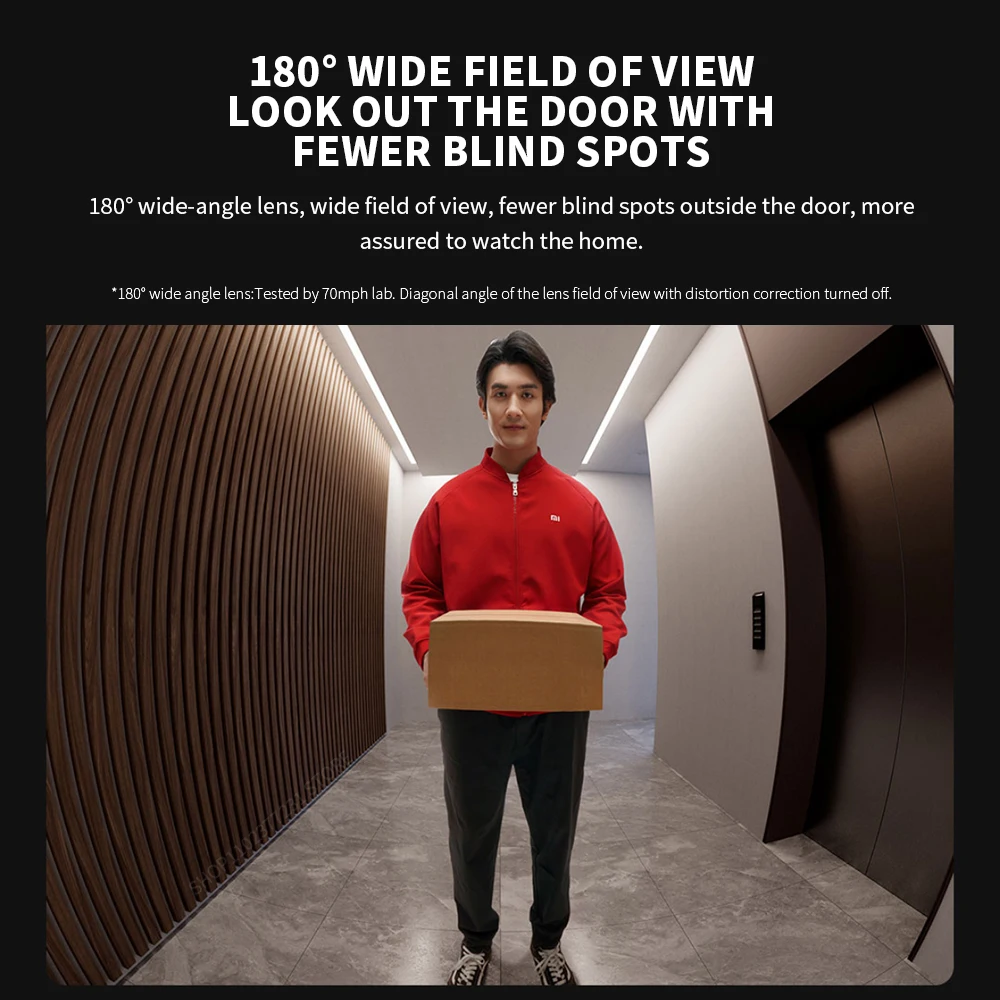 Xiaomi Smart Cat eye 2 WiFi Wireless Camera Video Peephole Doorbell 3MP HD Infrared Night Vision 180 Wide Nngle For Mi Home APP