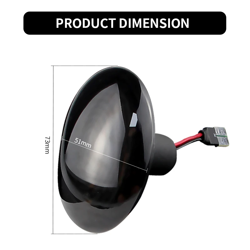 2PC Side Repeater Lamp Dynamic LED Side Marker Light Indicator For BMW MINI Cooper R55 R56 R57 R58 R59 2007-2013 Car Accessories