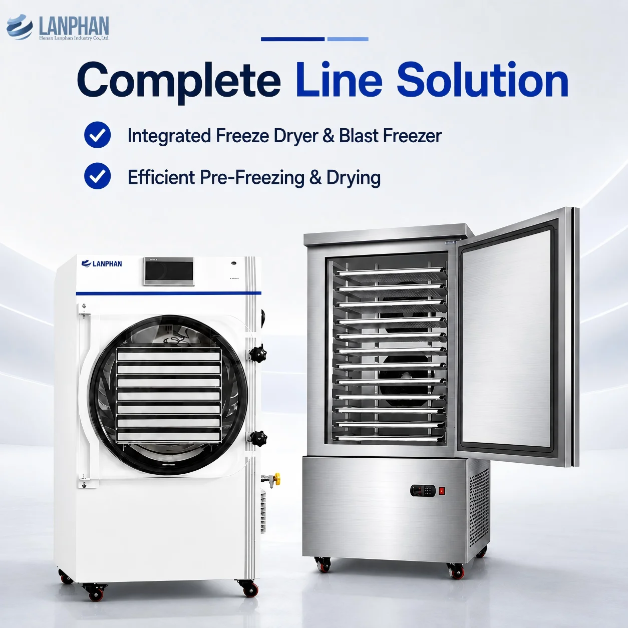 Commercial Food Freeze Dryer HFD-25 25-30kg/Batch For Fruit, Meat And Food Processing
