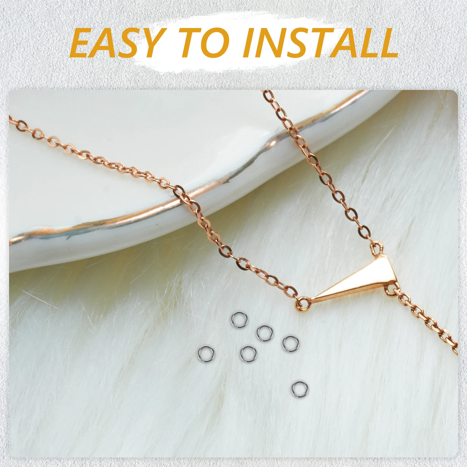 

1000pcs Stainless Steel Jewelry Accessories Flat Jump Rings Craft Connectors Diy Bead Bracelet Necklace Making Supplies Durable