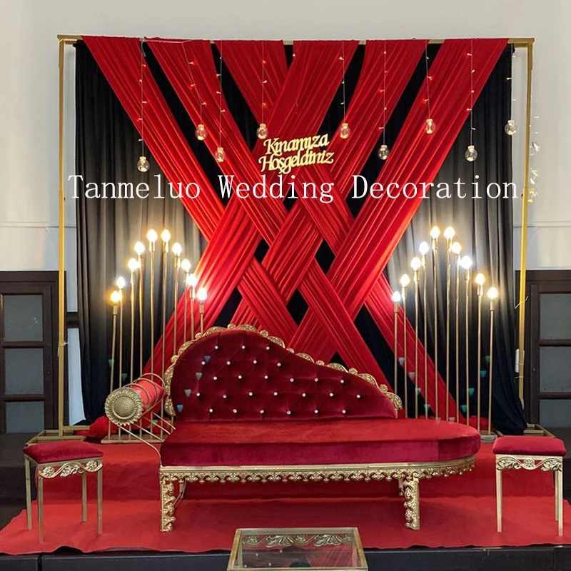 

Свадебный фон для драпировки, пересекающий разноцветный дизайн с 6 отдельными панелями, декоративные фоны для сцены, шторы из спандекса, занавеска