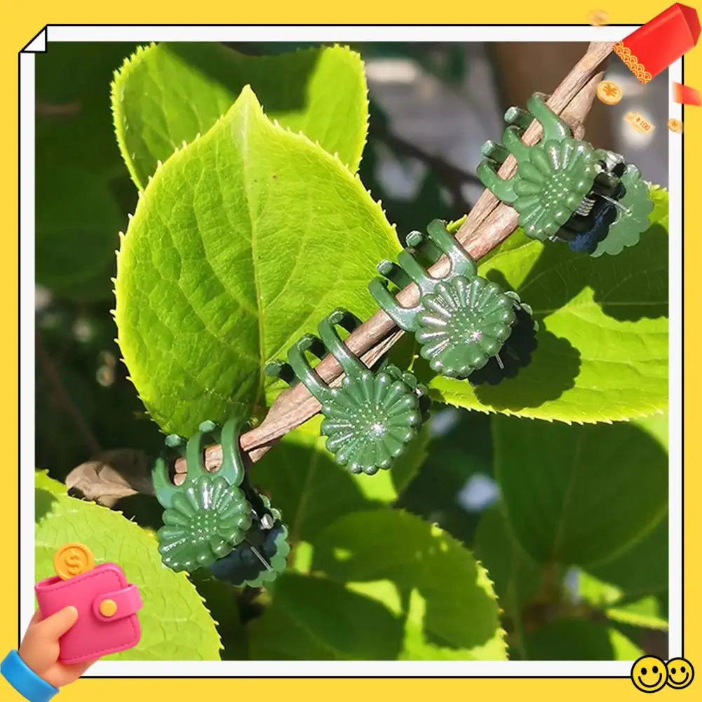

A89Q-30 Pcs Plant Support Rod With 30 Pcs Plant Clips Garden Floral Flower Support Single Stem Support Stake