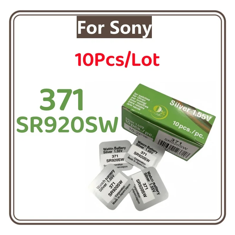 10PCS SR920SW For SONY AG6 371 LR920 SR927 171 370 L921 LR69 SR920 Button Batteries For Watch Toys Remote Cell Coin