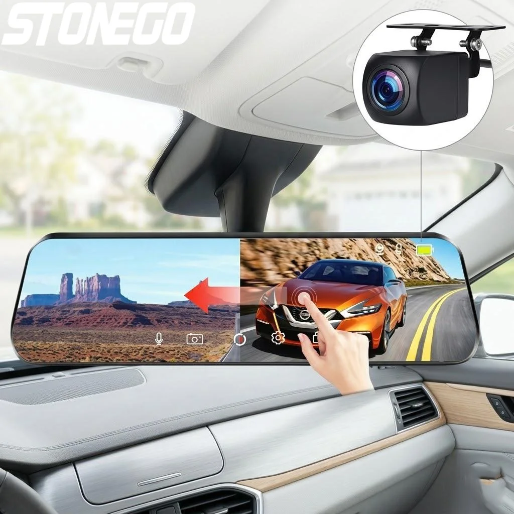 4K WiFi Dual Camera Car Dash Cam Front Rear Streaming Media Recorder 24H Parking Monitor Auto DVR
