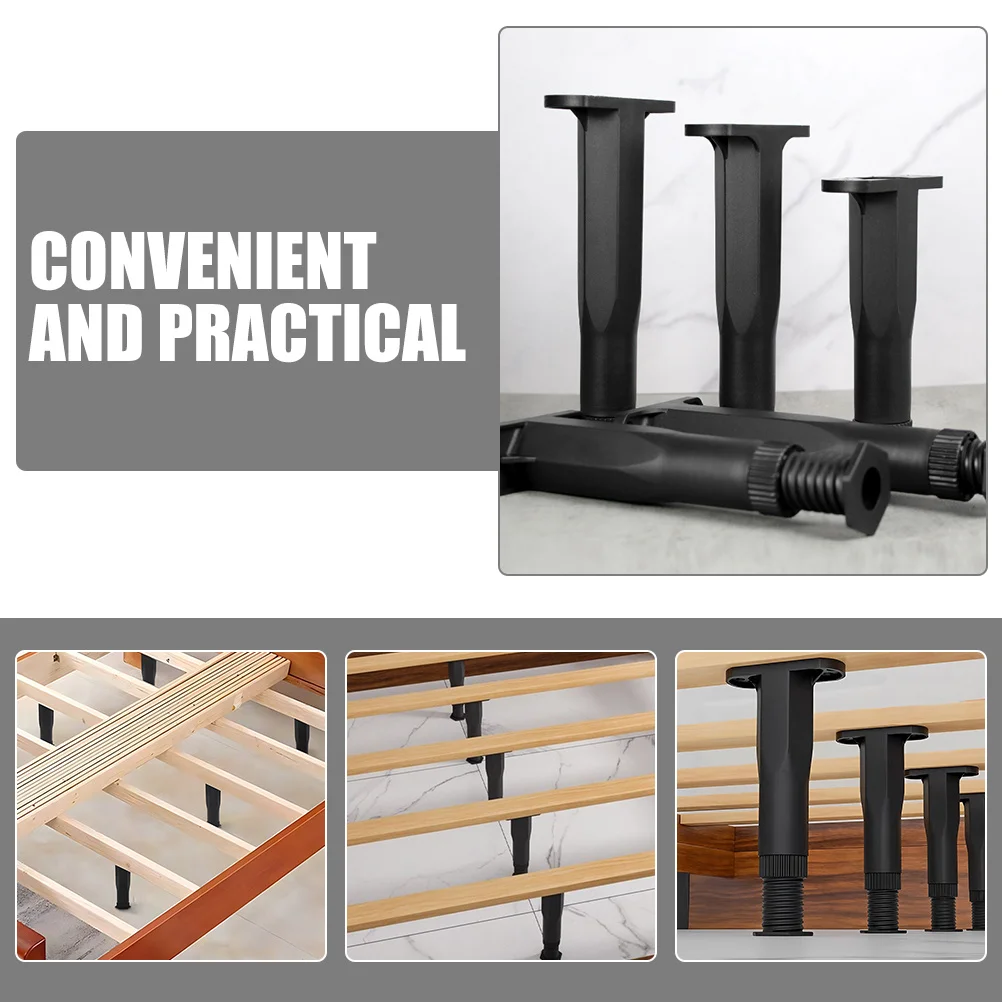 4Pcs Sturdy Adjustable Bed Frame Support Legs T-Design Height Adjustable for Strong Support and Bed Reinforcement