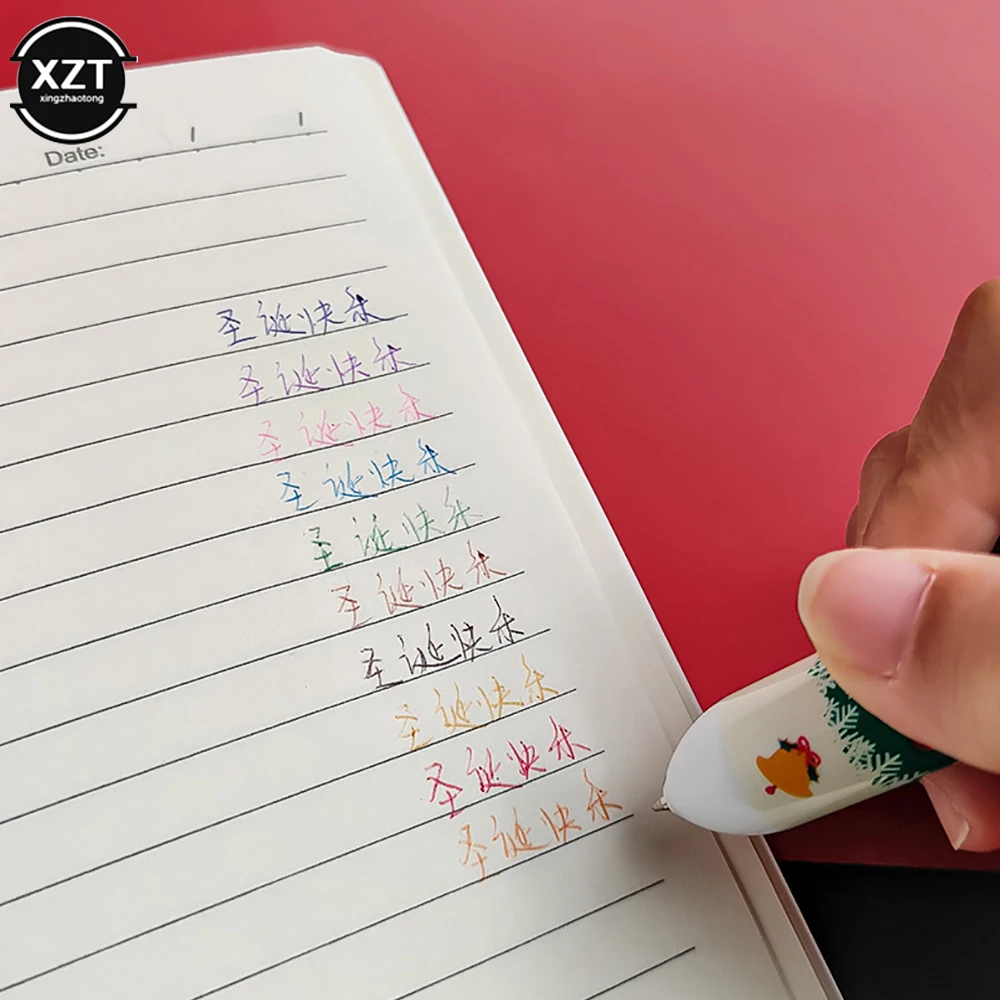 عيد الميلاد الكرتون عشرة ألوان قلم حبر جاف الغزلان الشران سانتا كلوز عيد الميلاد الاطفال هدية نويل عيد ميلاد سعيد ناتال سنة جديدة سعيدة 2025