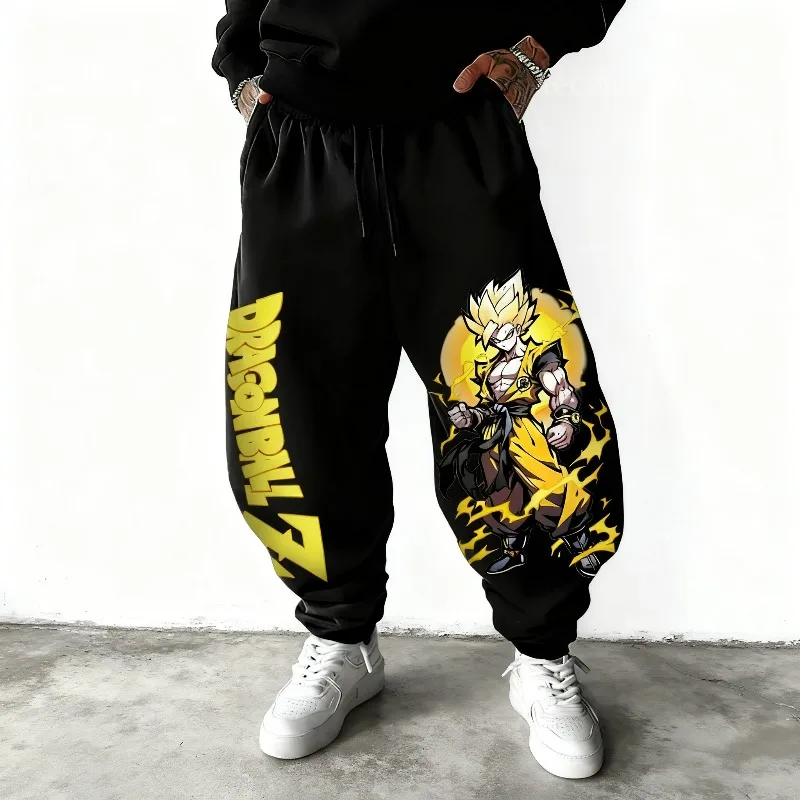

Dragon Ball Men's Pants Japanese Anime Goku Graphics Autumn Winter Sweatpants Harajuku Y2k 100% Cotton Trousers Casual Leggings