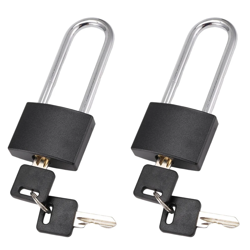 Locker Set Key Padlock, Shackle Outdoor Waterproof Lock Service With Key For Sheds, Gates, Fences, Hasp Storage,2Pcs