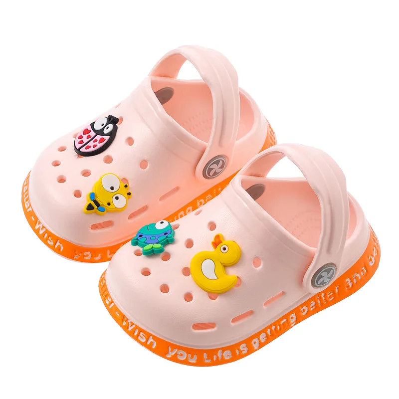 Summer Kids Sandals Cartoon Baby Girl Shoes Soft-Soled Non-Slip Slipper for Boys Fashion Hole Home Slippers