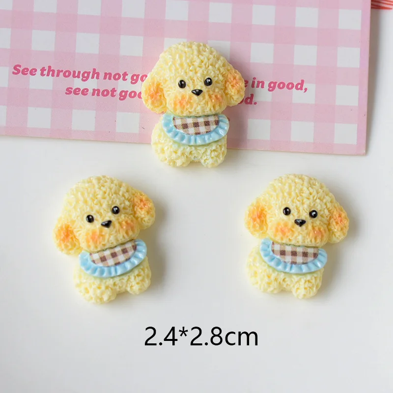 Cute Cartoon Faux Plush Resin Puppy Shoe Charms DIY Decoration for Clogs And Sandals Perfect Holiday Xmas Gifts Shoe Accessories