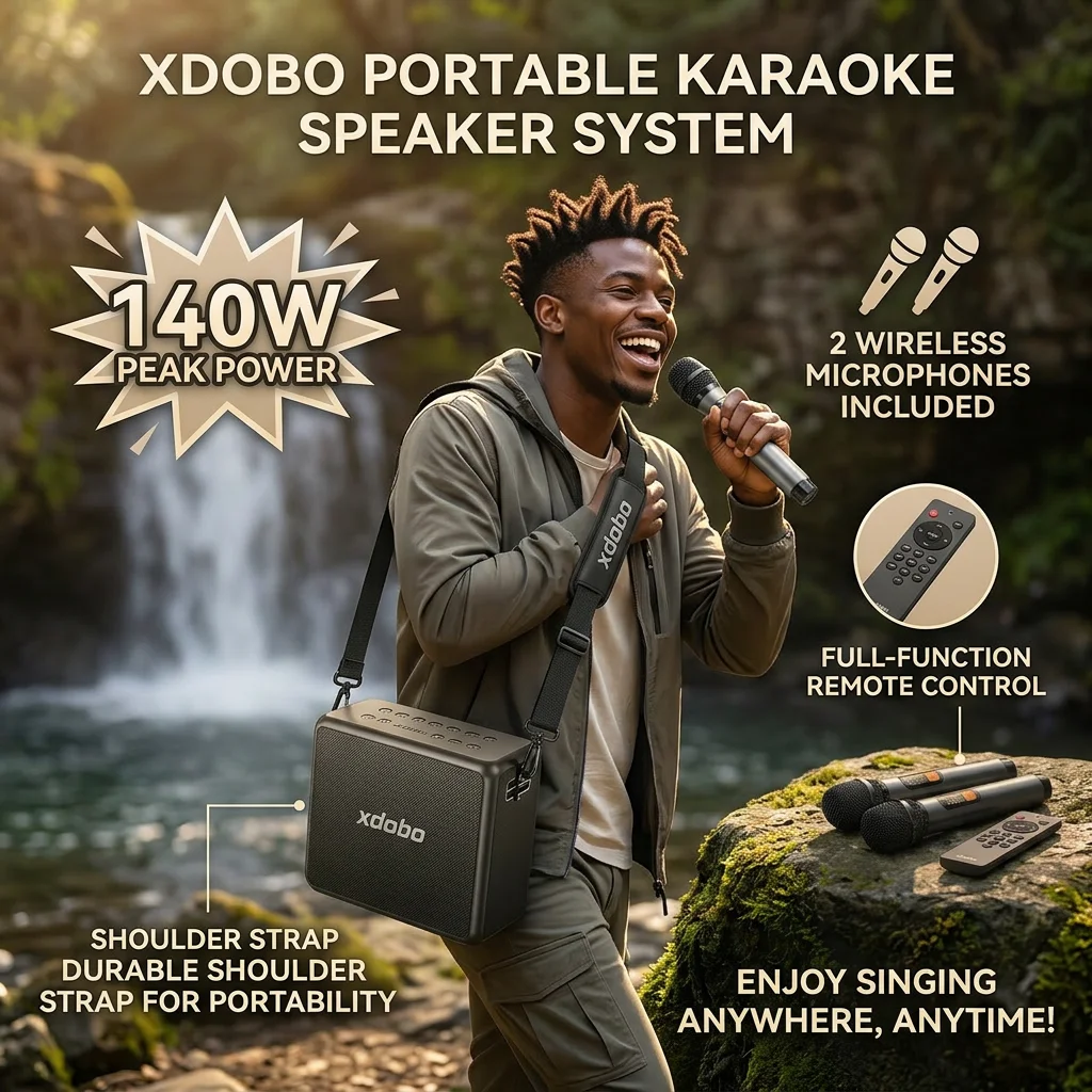 Xdobo King Max 140W Portable For Speaker TWS Pairing Memory Card For Computer Mobile Phone Karaoke Home/Travel/Outdoor