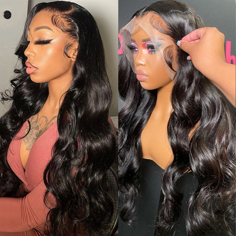 

40 44 Inch 13X6 Body Wave Transparent Lace Front Wigs Hair 13x4 HD Lace Frontal Wigs Human Hair For Women Pre Plucked Hair Wigs
