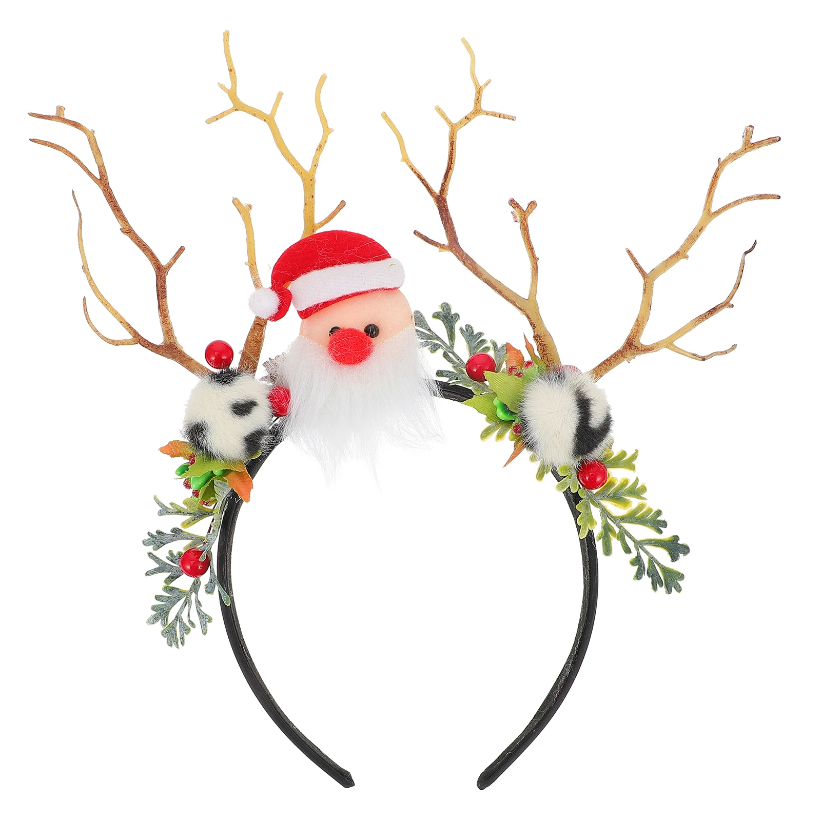 

Christmas HeaddressABS PP Material Comfortable Cosplay Stage Performance Pine Cones Berries Leaves Long Lasting Fit Head Sizes H