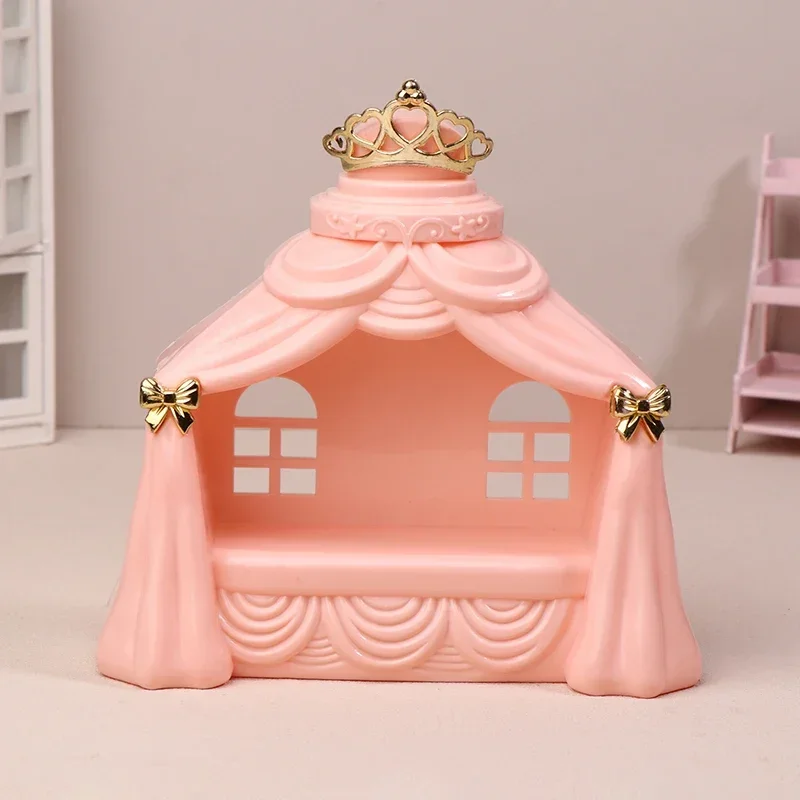 1/12 casa delle bambole mini letto da principessa modello casa delle bambole mobili per camera da letto decorazione accessori per casa delle bambole giochi di imitazione giocattoli