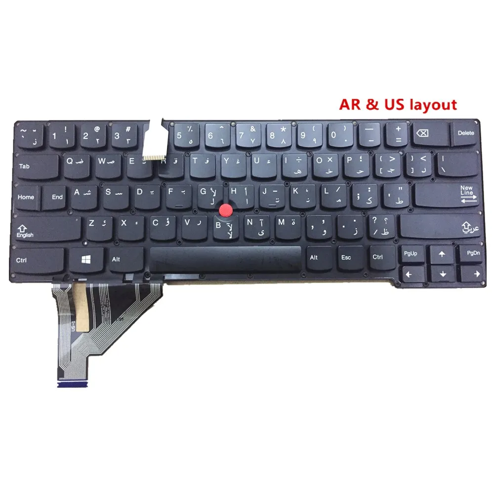 

New for Laptop IBM Lenovo ThinkPad X1 Carbon Gen 2nd 2014 AR & US Keyboard Backlit 0C45074 Arabic لوحة المفاتيح