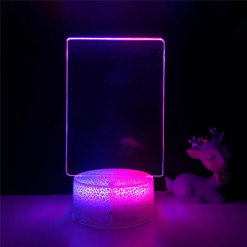 Imagem -02 - Led Night Light Two Tone Base da Lâmpada Cabo Usb Base de Luz Colorida Mesa Casamento Decoração Natal Suporte Iluminação 10 Peças 3d