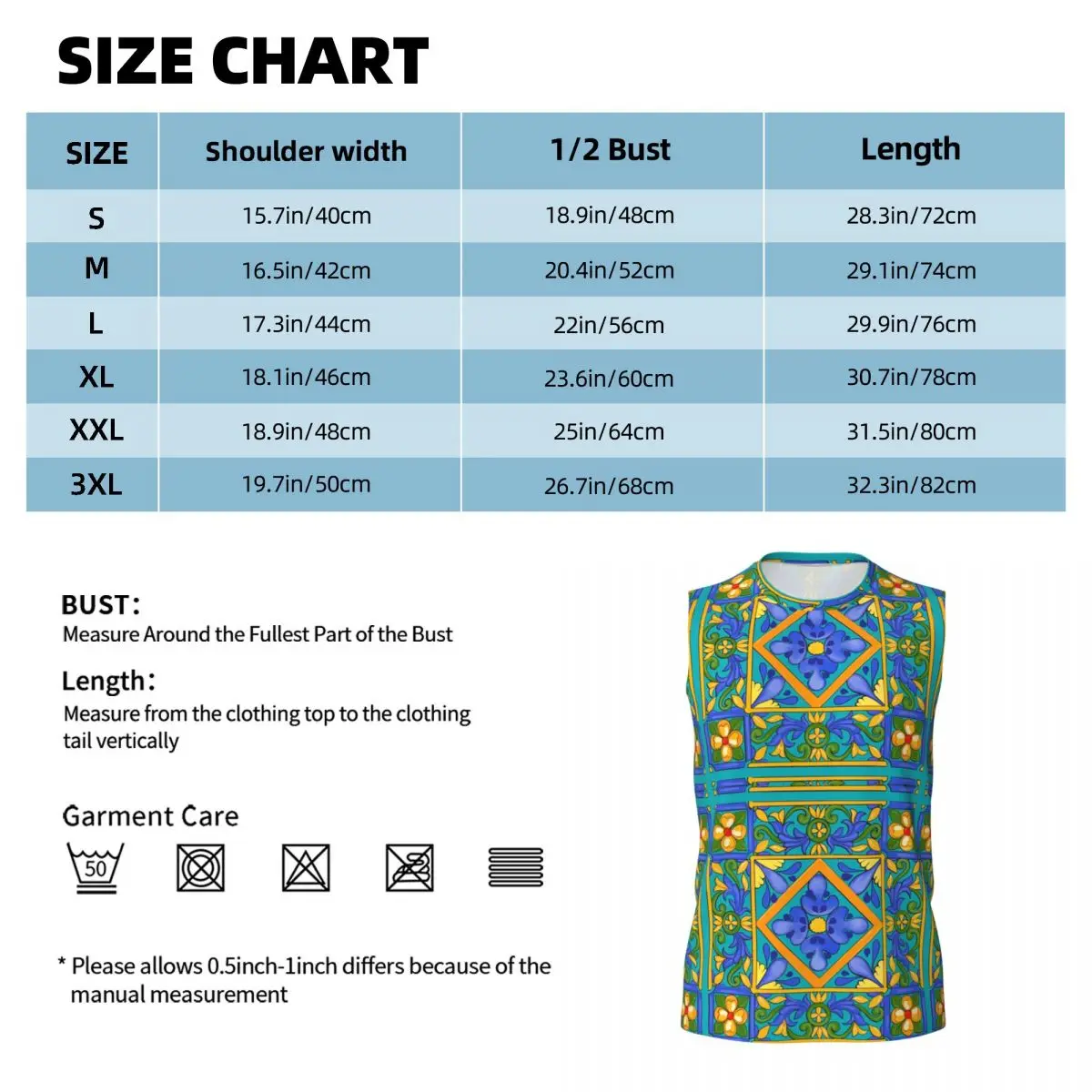 Summer ,Sicilian Tiles ,majolica,lemons ,Mediterranean Men Sleeveless T-shirt Hip Hop Street Style Beach Holiday Tank Tops