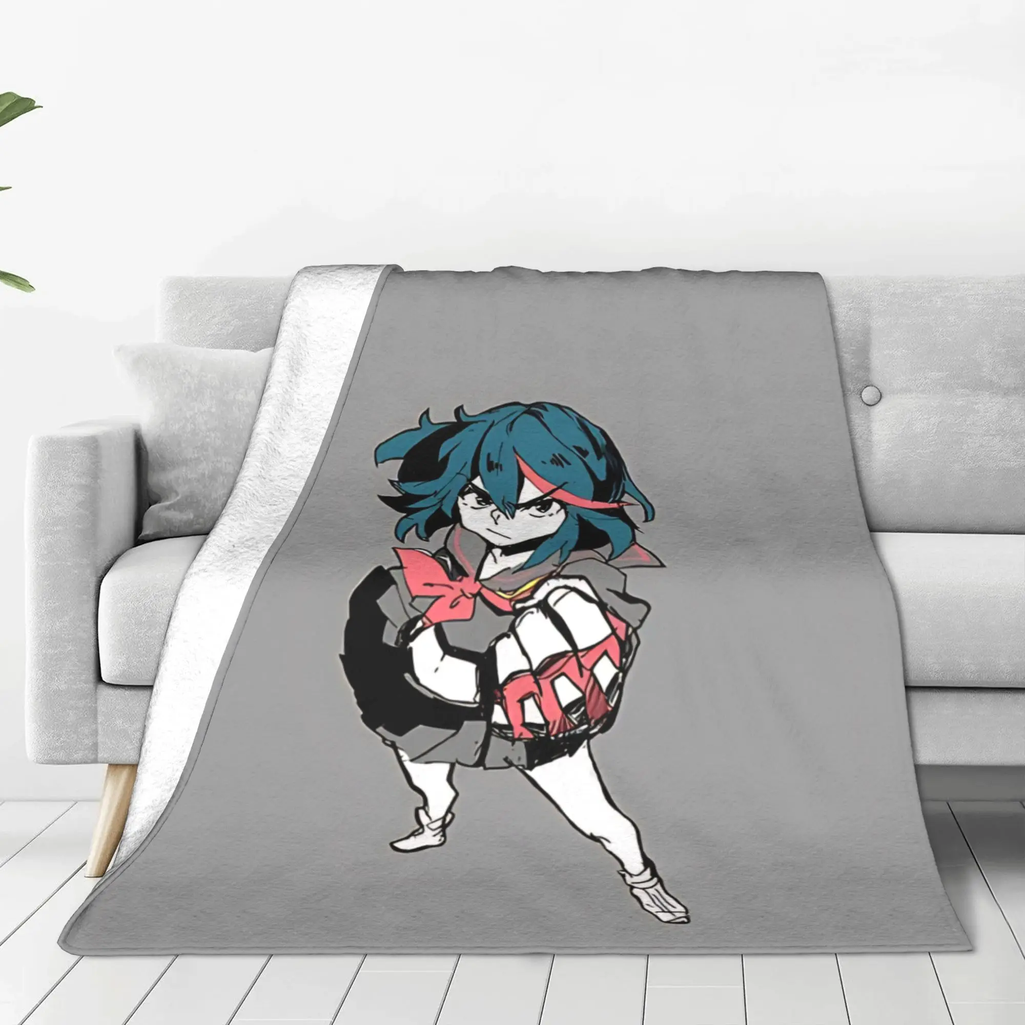 1PC punk combat Kill la Kill Home Room Decorations Winter Blankets For Adults Bedding Home Interior Sofa Knee