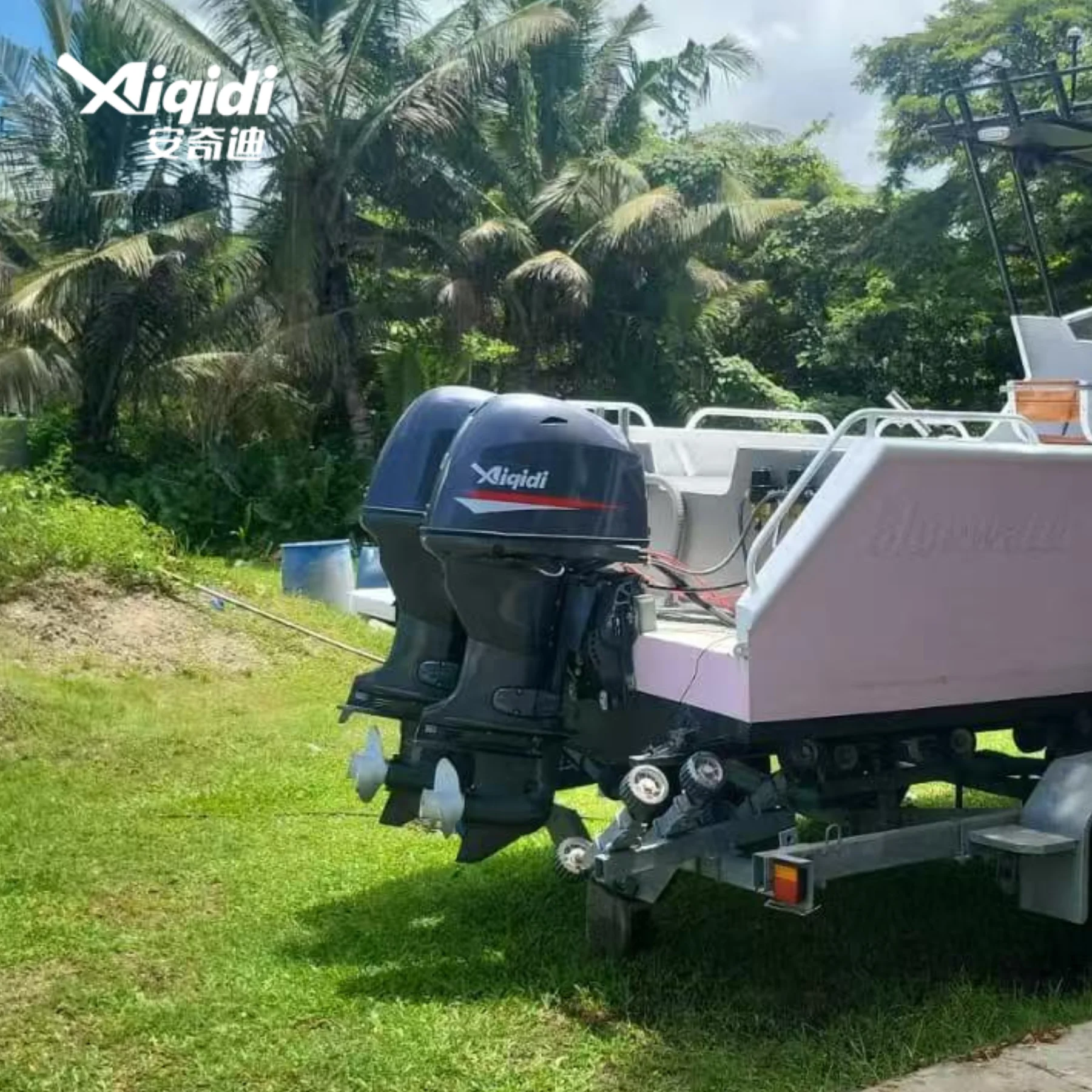 AIQIDI Outboard Motor F60 60HP 4-Stroke EFI Power Trim/Tilt Tiller Control Outboard Motor