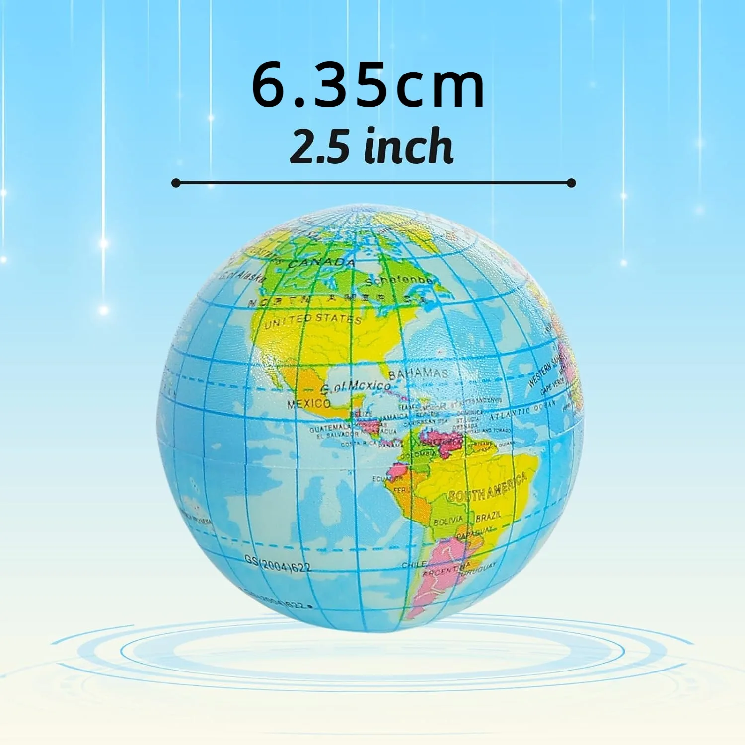 1/12pcs Globe Squeeze Balls Earth Stress Relief Balls Foam Squeeze Balls Educational Stress Balls for Finger Exercise Party Gift