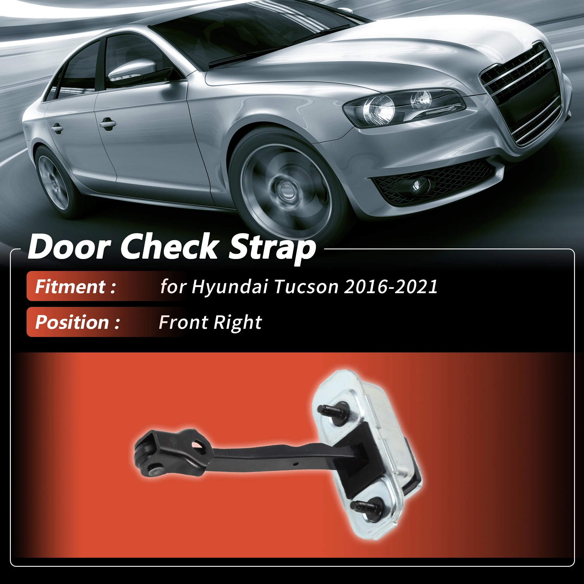 UXCELL No.79390D3000 Front Right Door Check Strap for Hyundai Tucson 2016-2021 1 pcs