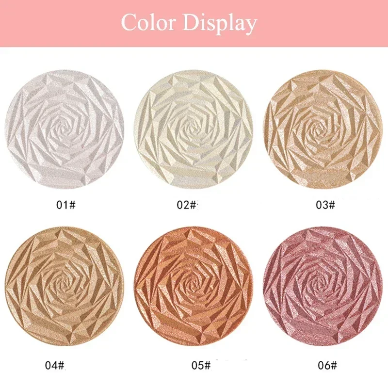 6 Farben Diamant Text marker Puder Palette Glitzer Gesicht Kontur aufhellen Make-up Schimmer ultra-konzentriert beleuchten Kosmetik