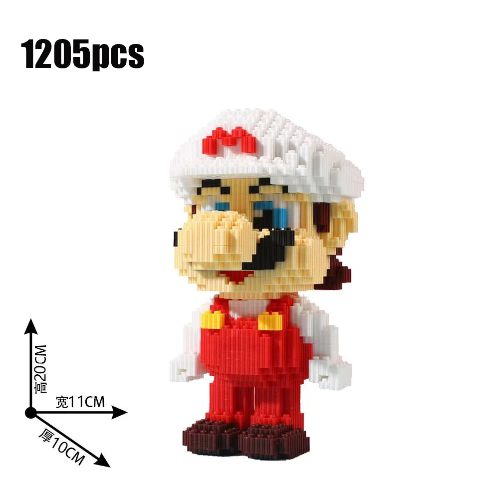 MINISO Classic gold Mario model tandem particle building blocks for children adult puzzle solving compression toy gift decoratio