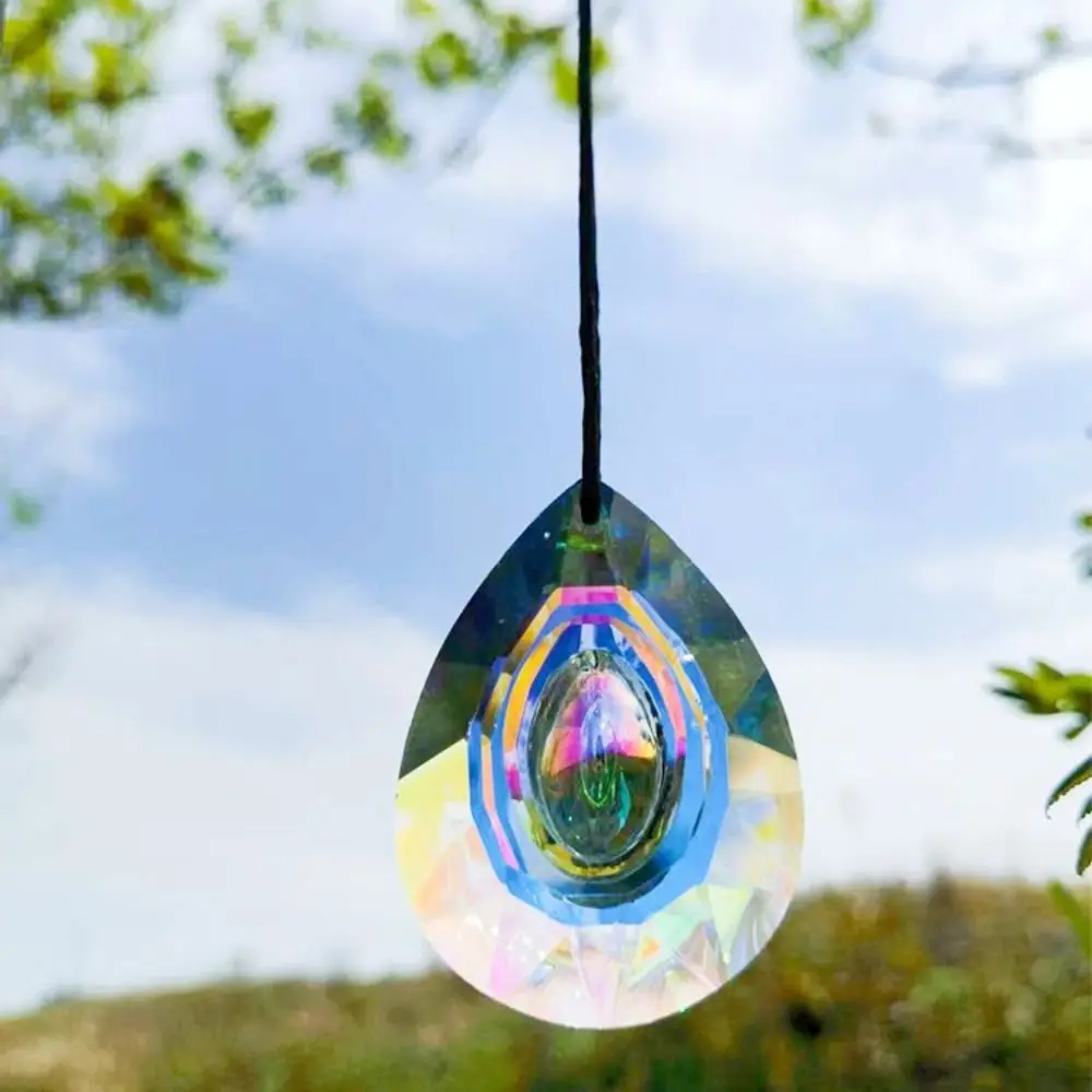 Beautiful Creative Garden Prism Hanging Wedding Home Decor Window Decor Delicate Gift Crystal Pendant Car Pendant Sun Catcher