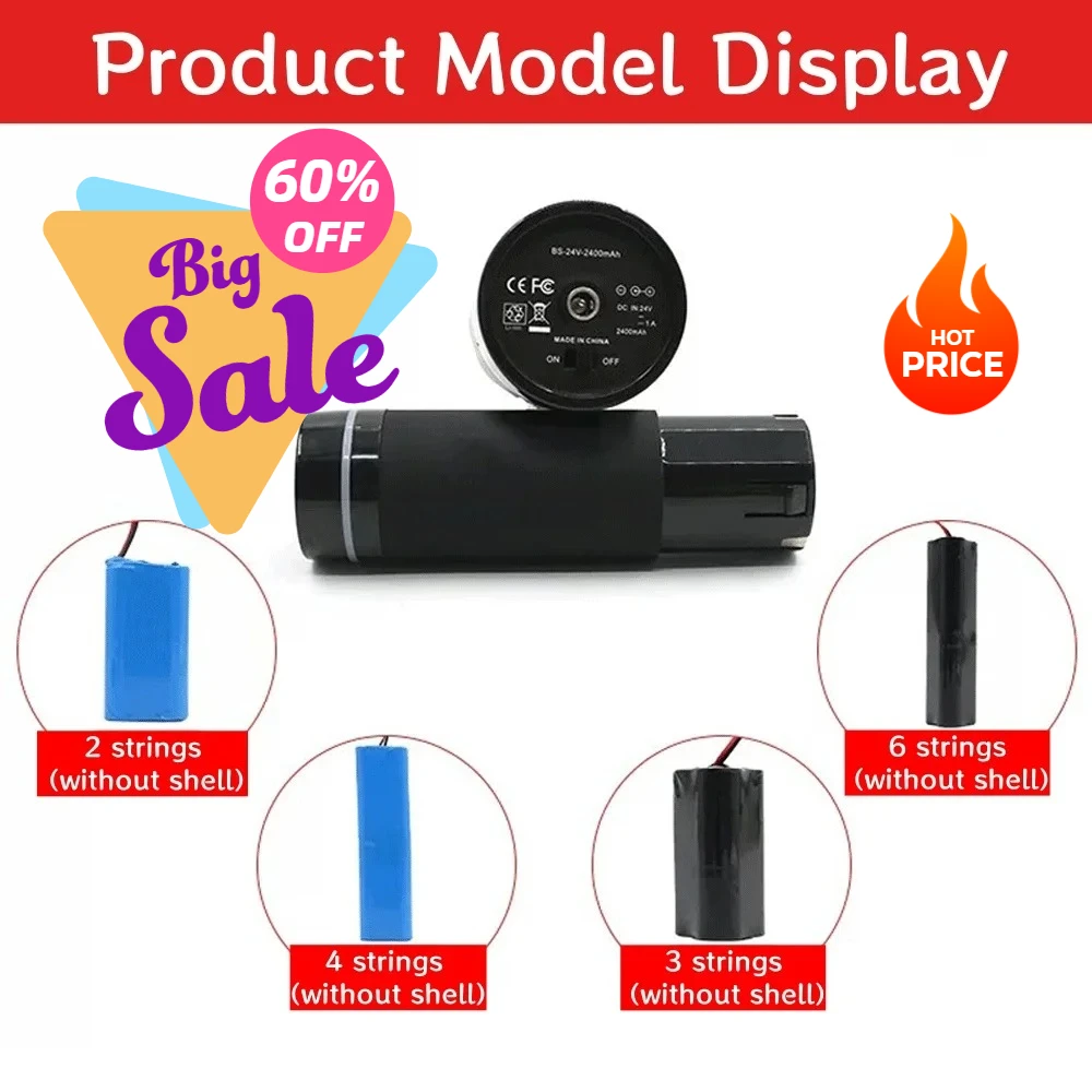 

Rechargeable Li-ion 7.4V-11.1V-14.8V-22.2V-24V 2500/4500/6800mAh Battery For Replacement Massage Gun Fascia