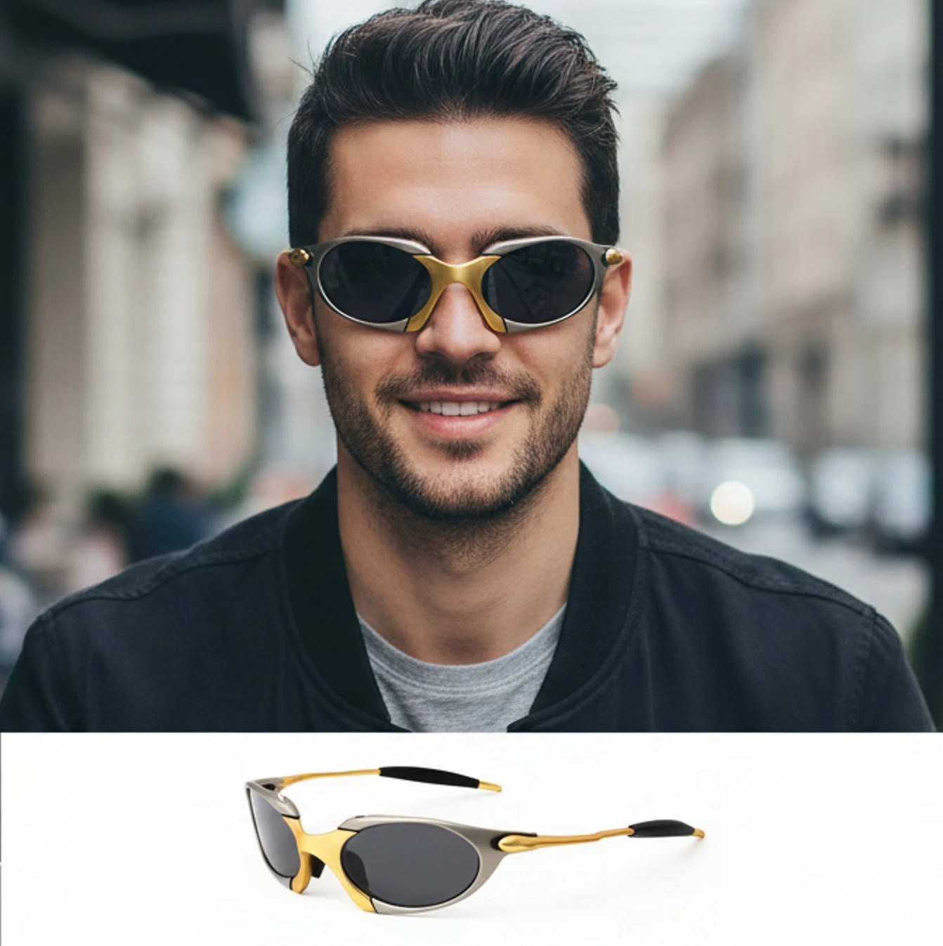 

Alloy Polarized Romeo Sunglasses Metal Futuristic Cycling Glasses Outdoor Sports Eyewear