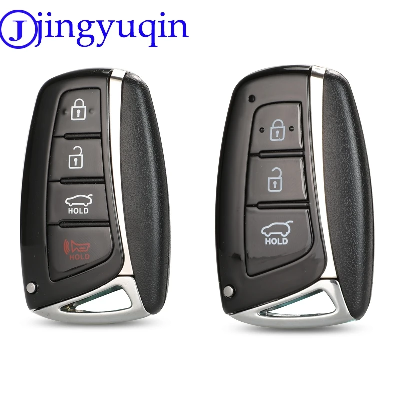 jingyuqin 3/4 Buttons Remote Key Case For Hyundai Genesis 2013-2015 Santa Fe Equus Azera IX45 Fob TOY40