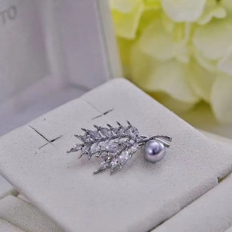 Chinese Style Wheat Ear Pin Anti-Running Buckle Fixed Clothes Accessories Corsage Niche Brooch 2022 New Fashion High-End Women