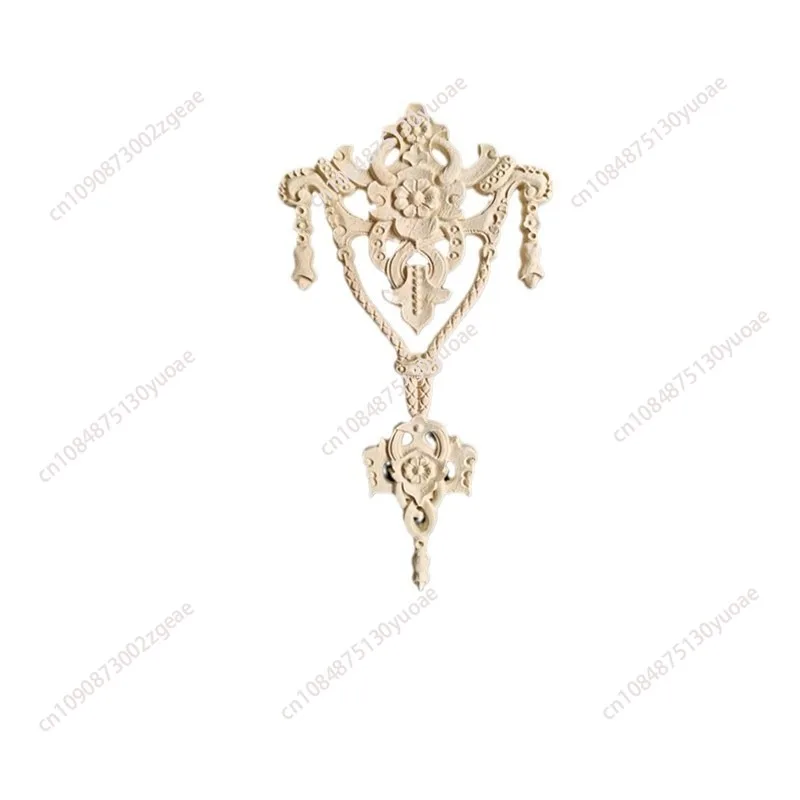 European Style Wood Applique Background Wall Decoration Floral Wood Decals for Wall Antique Onlays Mouldings Home Decor Items