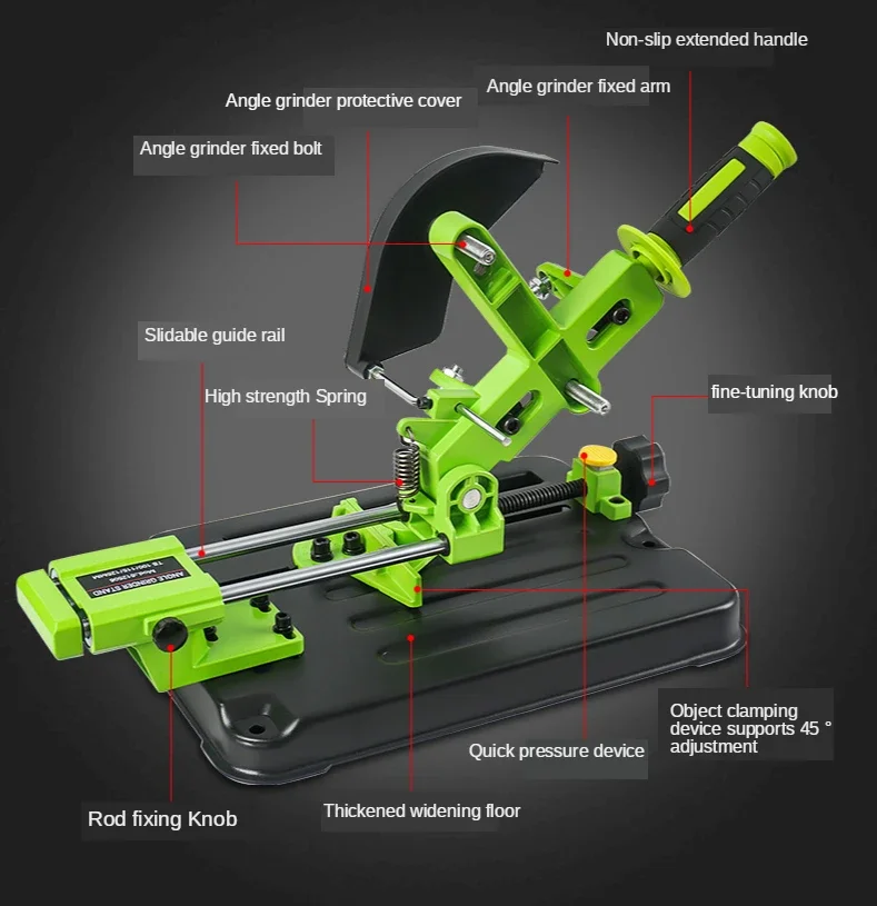 Angle Grinder Fixed Universal Bracket Polishing Machine Conversion Cutting Machine Table Saw Stand for 100/115/125 Angle Grinder