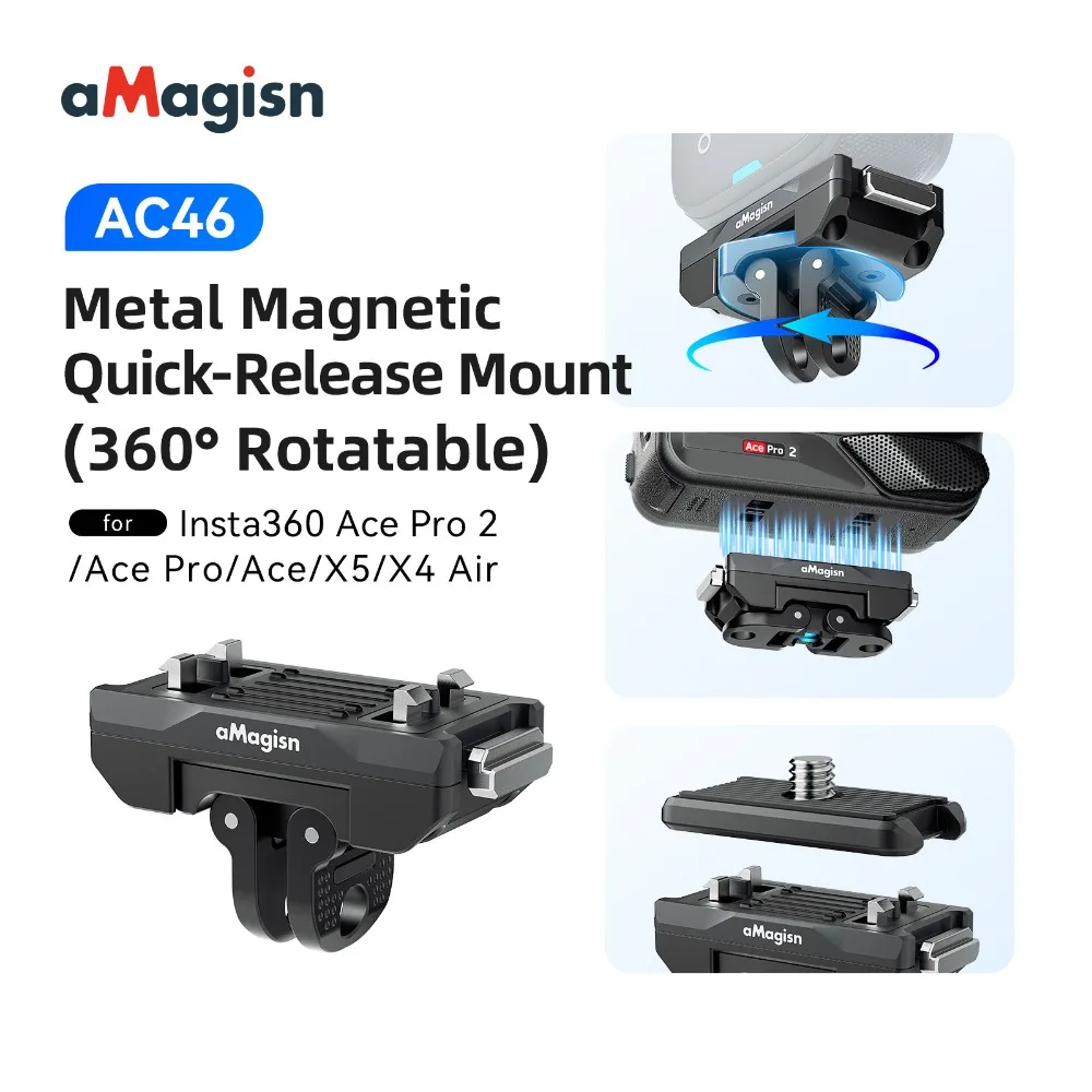 �y�Z�[�����zaMagisn �p��������]���N�C�b�N�����[�X���^���}�E���g Insta360 Ace / Ace Pro / Ace Pro 2 / X5 / X4 Air�J�����p����}�E���g