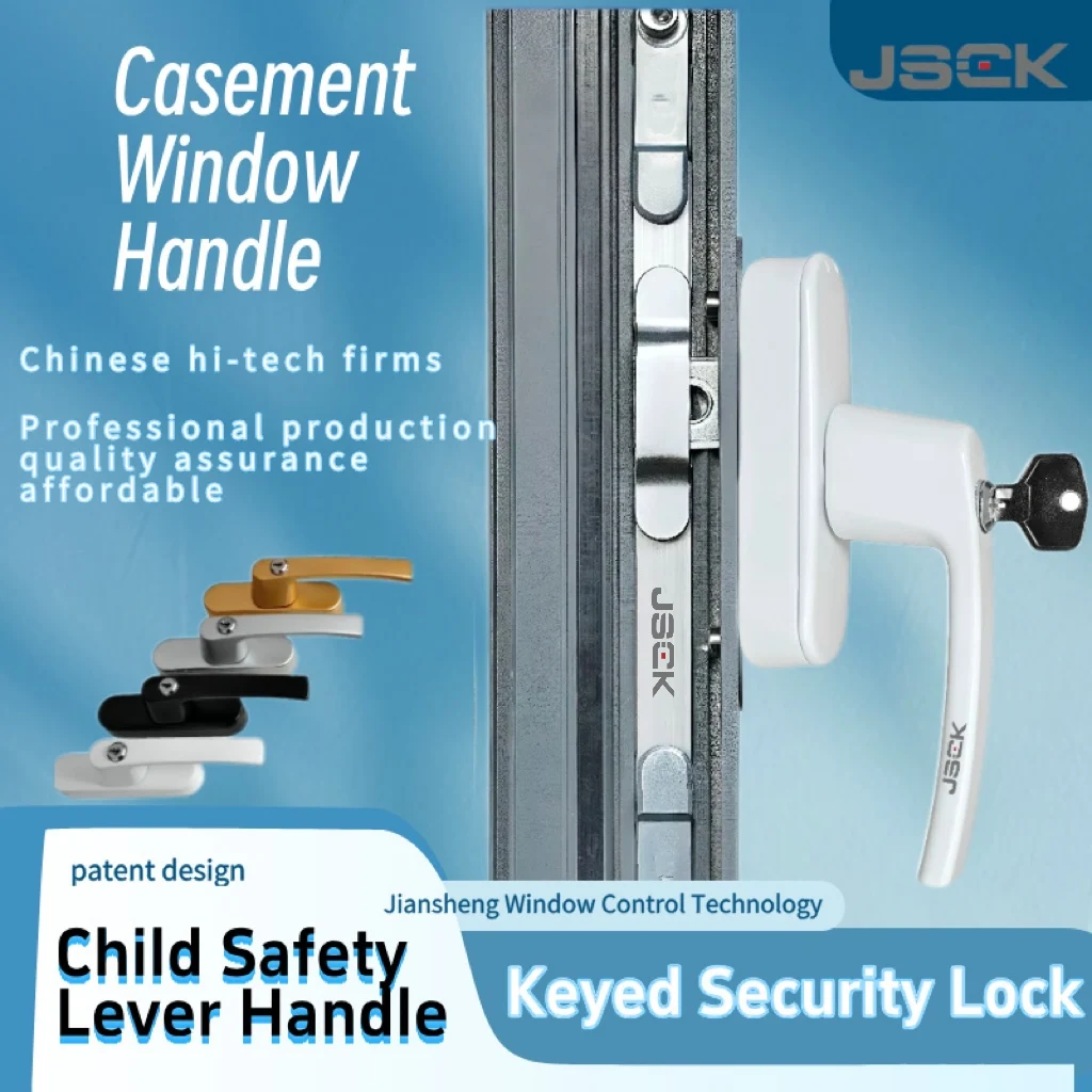 Arc Handle With Lock Internal-exteral Open Bathroom Balcony Broken Bridge Aluminum Window Handle Inside And Outside Casement