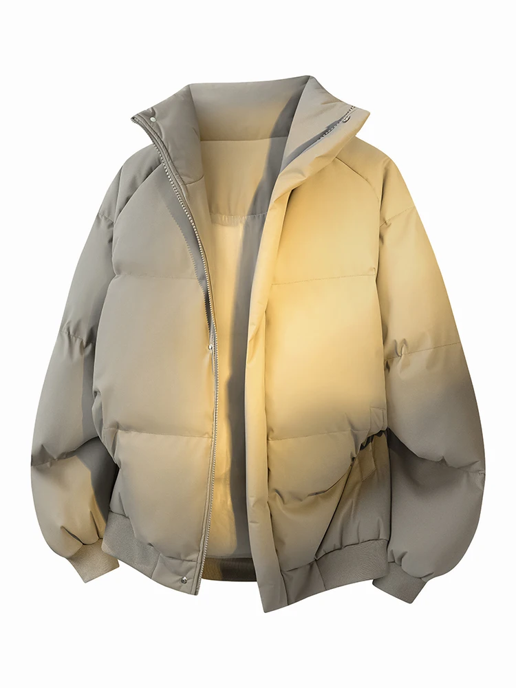 

WTAPS Trendy Brand Men's Cotton Jaet Stand Collar Loose Casual Thi Warm Winter Outerwear Color Couple Coats