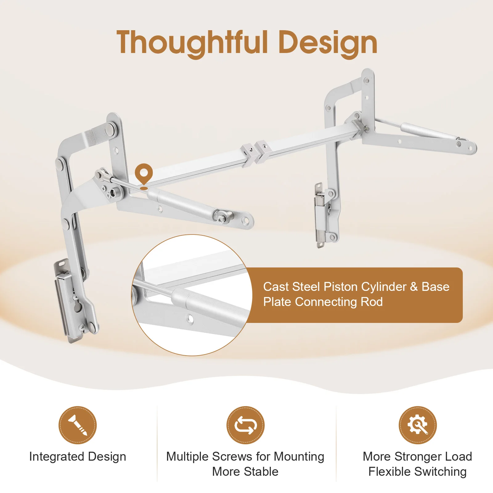 11lbs Cabinet Up Stay Door Lift Kit Rust Pull-Up Design for Most Cabinet Doors