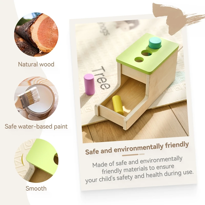 Jouets en bois Montessori pour bébé, boîte de chasse permanente, document macaron, forme Leone, jouet mentaires oriel match dos, cadeaux pour bébé