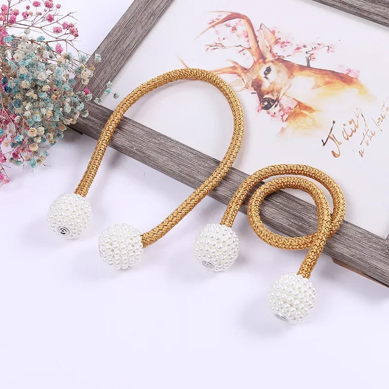 1PC Creative Pearl Magnetic Curtain Buckle Hanging with Ball Buckle Curtain Furniture Accessories Home Decoration